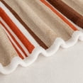 thumbnail image 6 of Mainstay Reversible Printed Velvet Plush and Hampshire Faux Shearling Soft Throw Blanket, Standard Size, Brown Stripe, 6 of 8
