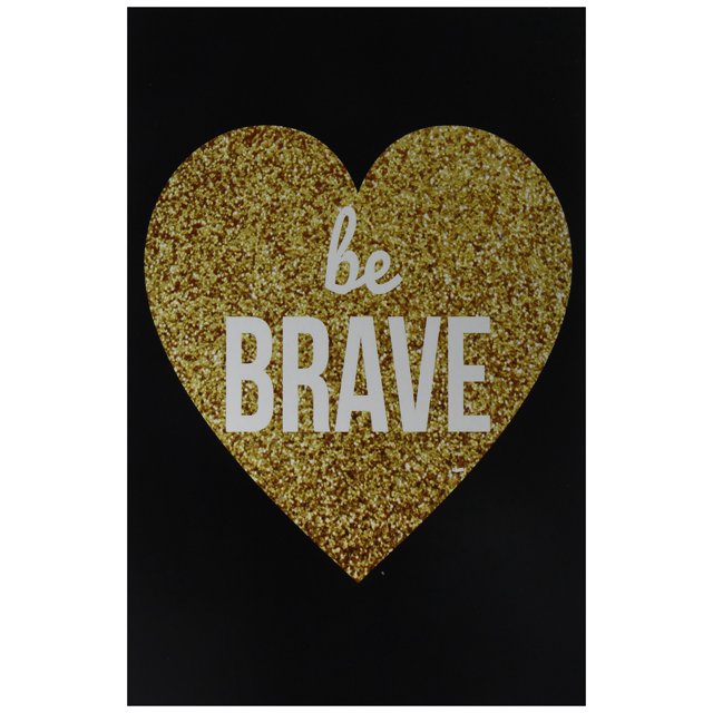 Stupell Home D?Cor Lulusimonstudio Be Brave Glitter Boutique Chic Placa de pared 10 X 0.5 X 15 Hecho con orgullo en Estados Unidos