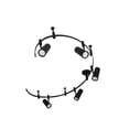thumbnail image 5 of Catalina Lighting Ellipse Flex Track 5-Light Dimmable LED Track Light with 8' Adjustable Track Rail Modern Light Fixture for Kitchen, Living Room, Bedroom, or Office, 3000K, Black, 5 of 6