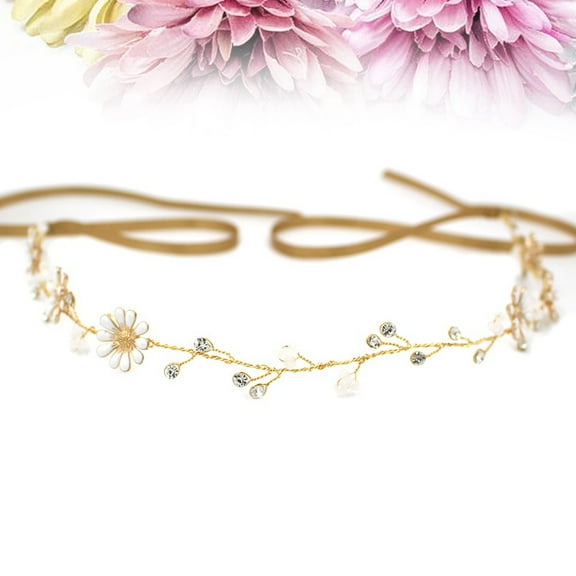 LABSERRON 1Pcs Gold Alloy Headband for Women Bridal Hair Accessories Elegant