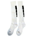 thumbnail image 2 of Lian LifeStyle Men's 1 Pair Knee High Athletic Sports Socks 0025 M(White w/ Black Stripes), 2 of 2