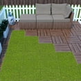 thumbnail image 1 of Ottomanson Evergreen Artificial Turf Interlocking Grass Tiles, 12" x 12" 6 Pack, Green, 1 of 9