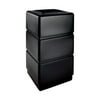 Commercial Zone 732401 38 Gallon 3 Tier Open Top Waste Trash Container, Black