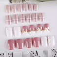 thumbnail image 2 of 24 uds, Gel acrílico UV, puntas de Arte de uñas postizas francesas completas, herramientas, flor dorada/plata, blanco y tallado, uñas postizas huecas Gao Jinjia LED, 2 of 2
