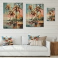 thumbnail image 4 of Designart "Tropical Minimalism Palm Trees wall art" Floral Print on Natural Pine Wood, 4 of 5