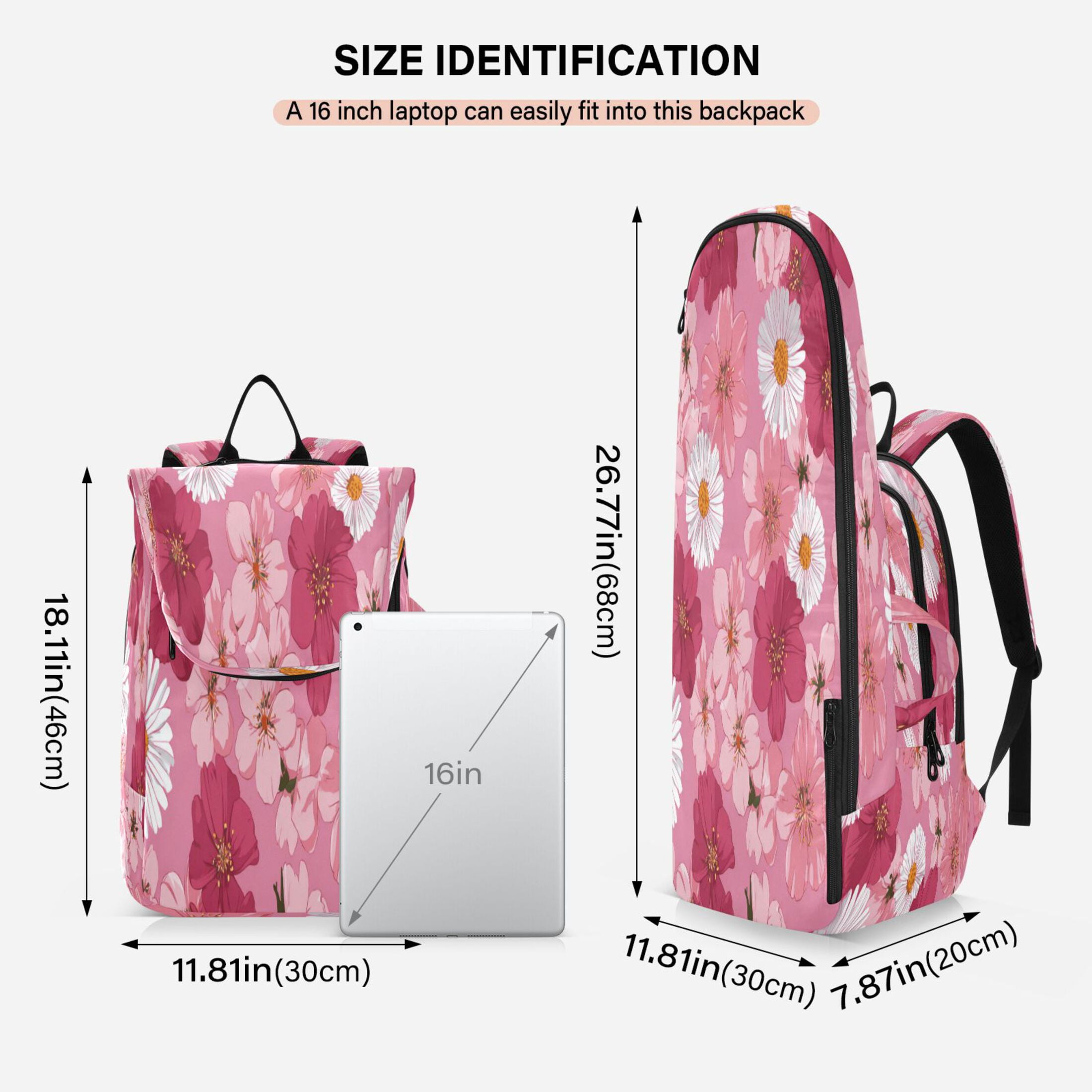 2 Racquet Holder Tennis Backpack Tennis Racket Covers Gym Bags Blooming Cherry Blossoms