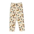 thumbnail image 6 of Uemuo Dachshund Dog Pattern Women's Wide Leg Palazzo Lounge Pants with Pockets Light Weight Loose Comfy Casual Pajama Pants-, 6 of 9