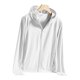 thumbnail image 2 of Chaqueta de protección solar para mujer Tejido de secado rápido Ventilación Sudadera con capucha de protección solar para mujer para correr al aire libre Senderismo Blanco L, 2 of 11