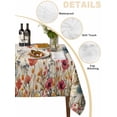 thumbnail image 2 of Pink Orange Teal Spring Floral Table Cloth, Watercolor Botanical Summer Flowers Waterproof Tablecloth for Rectangle Tables, Washable Fabric Table Cover for Restaurant Kitchen Dining Tables 60"x102", 2 of 6
