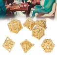 thumbnail image 3 of Juego de Dados de Metal ANGGREK Números Claros Dorado, 3 of 8