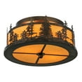 thumbnail image 4 of Meyda Tiffany 144243 Tall Pines 2 Light 16" Wide Semi-Flush Drum Ceiling Fixture - Copper, 4 of 7