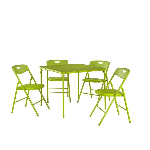 Cosco 5Piece Folding Table and Chair Set, Multiple Colors