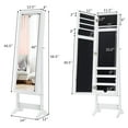 thumbnail image 2 of Gymax Vanity Mirror Tilting Jewelry Cabinet Organizer Storage Box White, 2 of 10