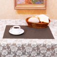 thumbnail image 4 of Juego de comedor de PVC marrón claro resistente al calor con 4 manteles individuales y almohadillas aislantes para mesas occidentales, 4 of 4