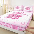 thumbnail image 3 of Castle Fairy Western Cowgirl Twin Sheet Sets 3pcs for Female Girls,Cow Print Twin Fitted Sheet Microfiber,Bling Glitter Breathable Flat Sheet,Microfiber Bedroom Decor, 3 of 7