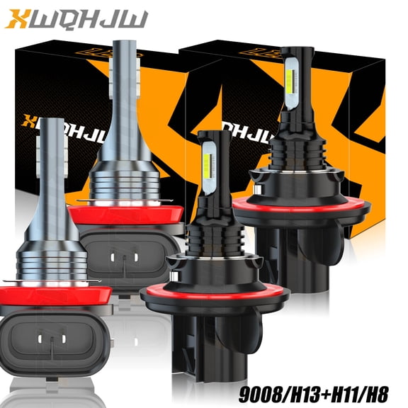 For 2016-2019 Kia Soul Combo 9008   H11 LED Headlight   Fog Light Bulbs 6000K 4Pcs