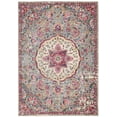 thumbnail image 1 of homeroots home decor 385519 4’ x 6’ Gray and Pink Medallion Area Rug, 1 of 1