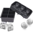 thumbnail image 3 of Molde para cubitos de hielo, bandeja para cubitos de hielo con bola de silicona con tapa y molde cuadrado grande para cubitos de hielo, reutilizable Fason MZQ-0596, 3 of 7