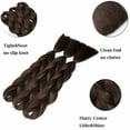 thumbnail image 4 of Benehair 6Packs Jumbo Braiding Hair Extensions Real Afro Box Braids Crochet Twist Braid Ponytail 24" Medium Brown, 4 of 8