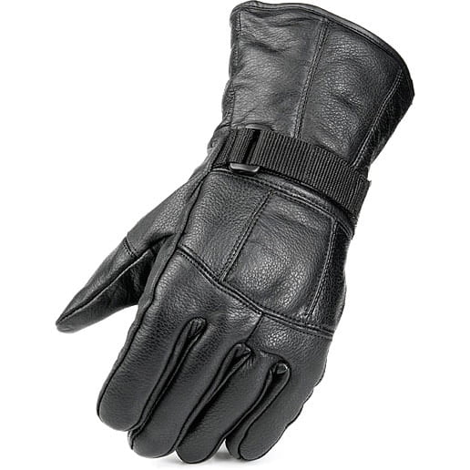 fleece lined black leather gloves