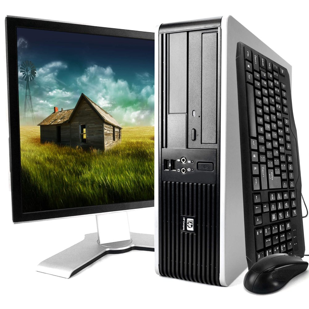 HP 5800 Desktop Computer with Windows 10 Pro Intel Core 2 Duo 2.3GHz