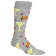 Hot Sox Mens Margaritas and Tacos Crew Socks, Mens Shoe Size 6-12.5