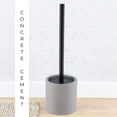 thumbnail image 2 of Concrete Cement Toilet Bowl Brush with Holder, Durable Bathroom Accessory Set, Gray, 2 of 8