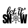 thumbnail image 3 of Let It Snow Winter Themed Laser Cut Solid Steel Decorative Home Accent Wall Sign Hanging, 3 of 3