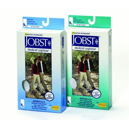 Jobst ActiveWear 15-20 mmHg Knee High Compression Socks Black Medium