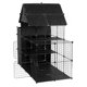 thumbnail image 5 of Parque infantil plegable para mascotas, valla de hierro, caseta para cachorros, casa para cachorros, conejos, puerta para perros, suministros, jaula de entrenamiento para ejercicios, 5 of 5