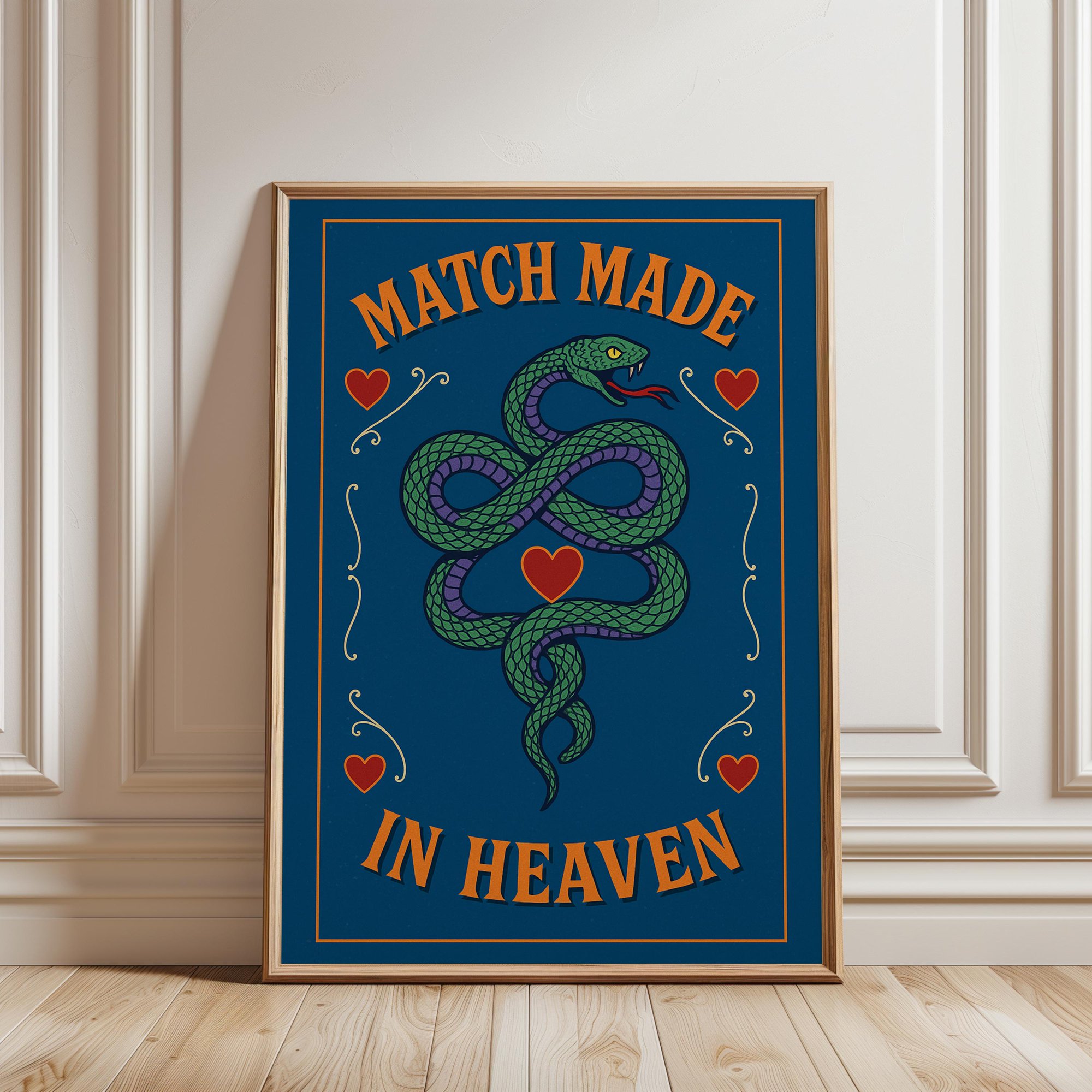 Match Made In Heaven Print Poster Home Decor Office Wall Art Living Room Decor, Paper Poster Only