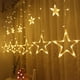 thumbnail image 1 of Twinkle Star 12 estrellas 138 luces LED para cortina, luces para cortina de ventana con 8 modos intermitentes, decoración de Ramadán para bodas (blanco cálido), 1 of 5