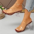 thumbnail image 6 of RILIXING Women's Clear Strap Block Heel Sandals, Wide Width Open Toe Summer Heels for Women, Slip-On Casual Dress Sandals, Non-Slip Walking Shoes, 6 of 10