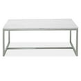 thumbnail image 5 of Magnussen Home Esme White Marble And Brushed Nickel Rectangular Cocktail Table, 5 of 6