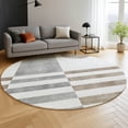 thumbnail image 6 of Addison Rugs Mayfield Premium Machine Washable Transitional Geometric Ivory Round Rug, 8' x 8', 6 of 6
