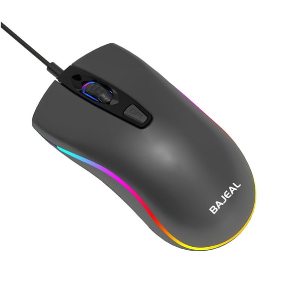 Wired USB Mouse - 1600DPI Adjustable, Ergonomic Design, 4-Button, Plug and Play, Compatible with PC/Laptop/MacBook, Suitable for Office and Gaming