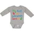 thumbnail image 3 of Inktastic My Aunt in Wisconsin Loves Me Boys or Girls Long Sleeve Baby Bodysuit, 3 of 5
