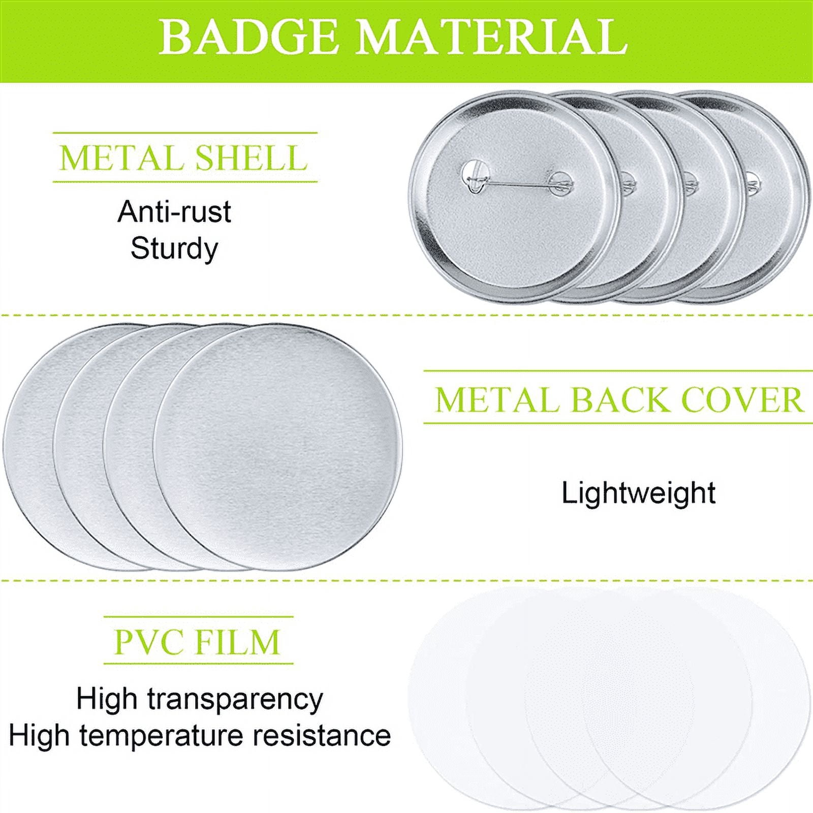 Blank Making Supplies 58mm Metal Button Making Kits