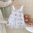 thumbnail image 2 of Staki Butterfly Dress Girls Dress Spaghetti Strap/Strapless Sleeveless Dresses Mini Teen Casual Dress(White,3-4 Years), 2 of 6