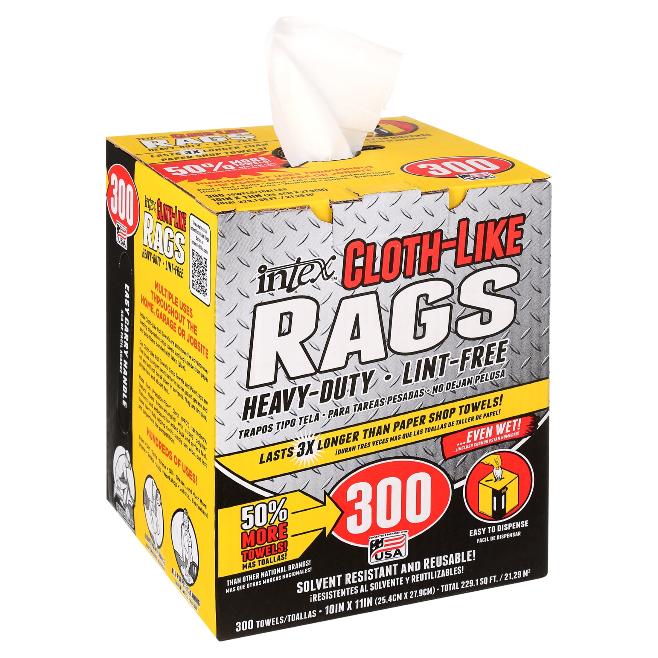 Intex Nw-00454-75 Cloth-Like Wiping Rags, Fiber Blend - Walmart.com