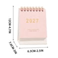 thumbnail image 2 of 2027 Desk Calendar, Small Standing Monthly Calendar with Gold Print for Office Desk, 2 of 7