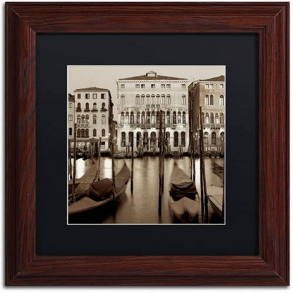 Trademark Fine Art "Venezia I" Canvas Art by Alan Blaustein, Black Matte, Wood Frame