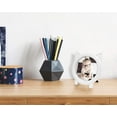 thumbnail image 5 of Isaac Jacobs 4x4 Resin Circular Cat Picture Frame with Ears, Display on Tabletop, Desk White, 5 of 6