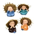 thumbnail image 2 of Veeogra Clearance&nbsp;Items,Home Decor,Four Monks Decoration Cute Little Monks Monk Statues Buddha Statues Small Cute Buddha Statues Resin Crafts Decorations, 2 of 6
