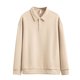 thumbnail image 1 of Blusa y camisa de manga larga con cuello vuelto para hombre, color liso, informal, holgada, con medio botón, manga larga, cuello vuelto, blusas de poliéster para hombre, 1 of 5