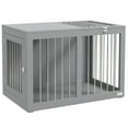 thumbnail image 1 of PawHut 31.5" Dog Crate Furniture with Double Doors, for Medium Dogs, Grey, 1 of 10
