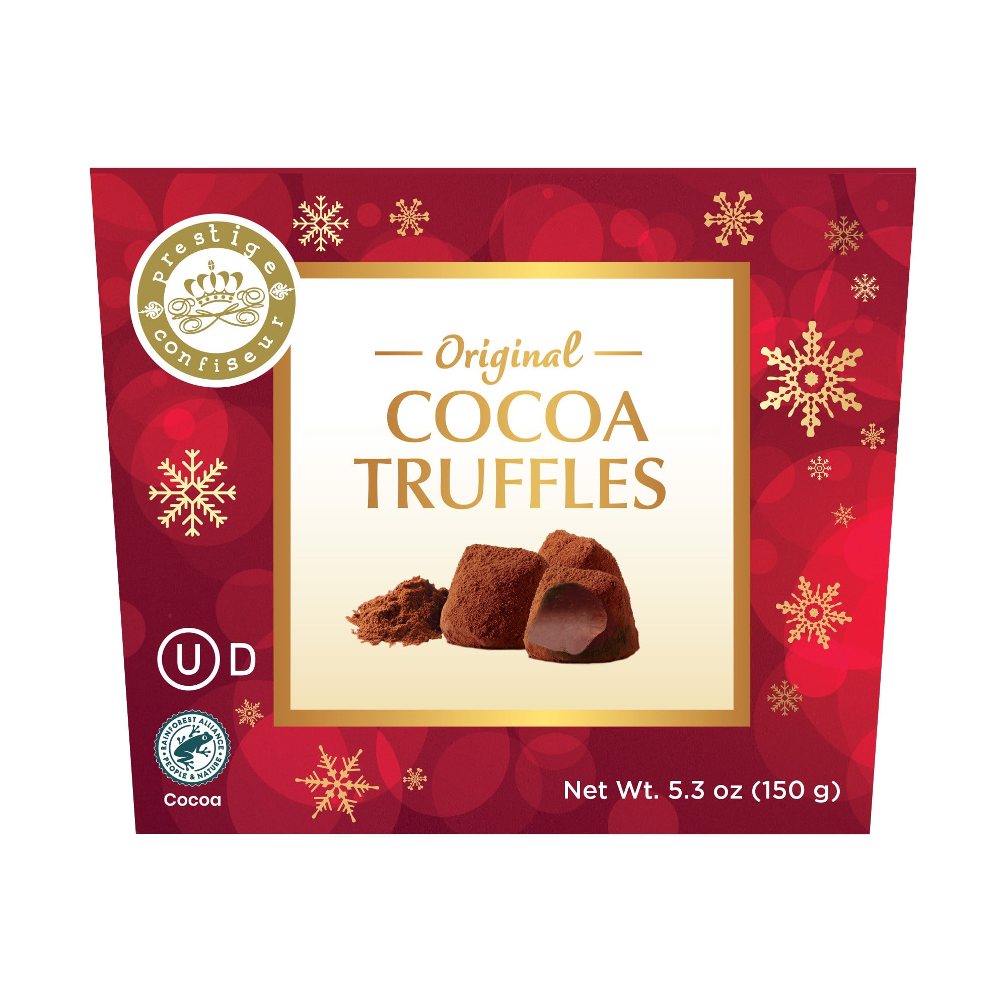 (4 pack) Prestige Confiseur Original Cocoa Dusted Truffles, 5.3 oz., 20 Pieces, Gluten-Free, Kosher