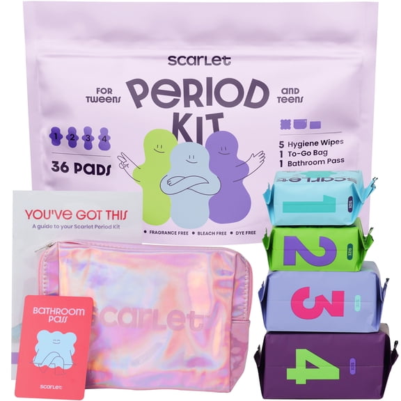 Scarlet by RedDrop First Period Kit for Tweens & Teens