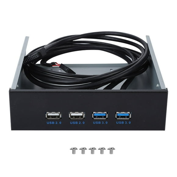5,25 pulgadas 19 pines/9 pines a USB 3.0 USB 2.0 Bahía de unidad óptica de metal de 4 puertos