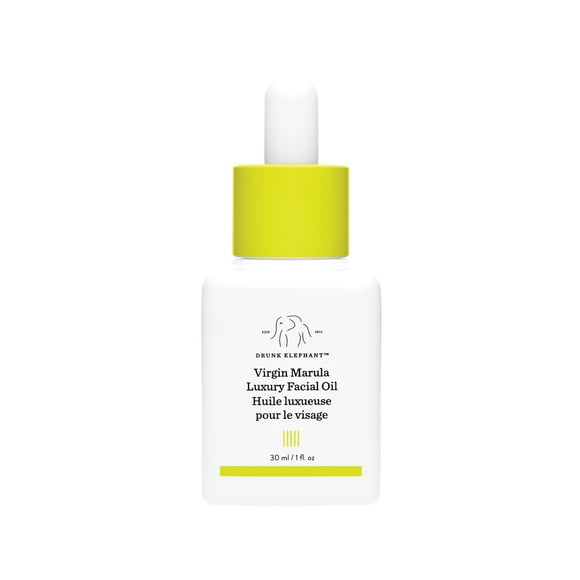 Drunk Elephant Virgin Marula Luxury Facial Oil - Gluten-Free and Vegan Anti-Aging Skin Care and Face Moisturizer (30 mL / 1 Fl Oz)